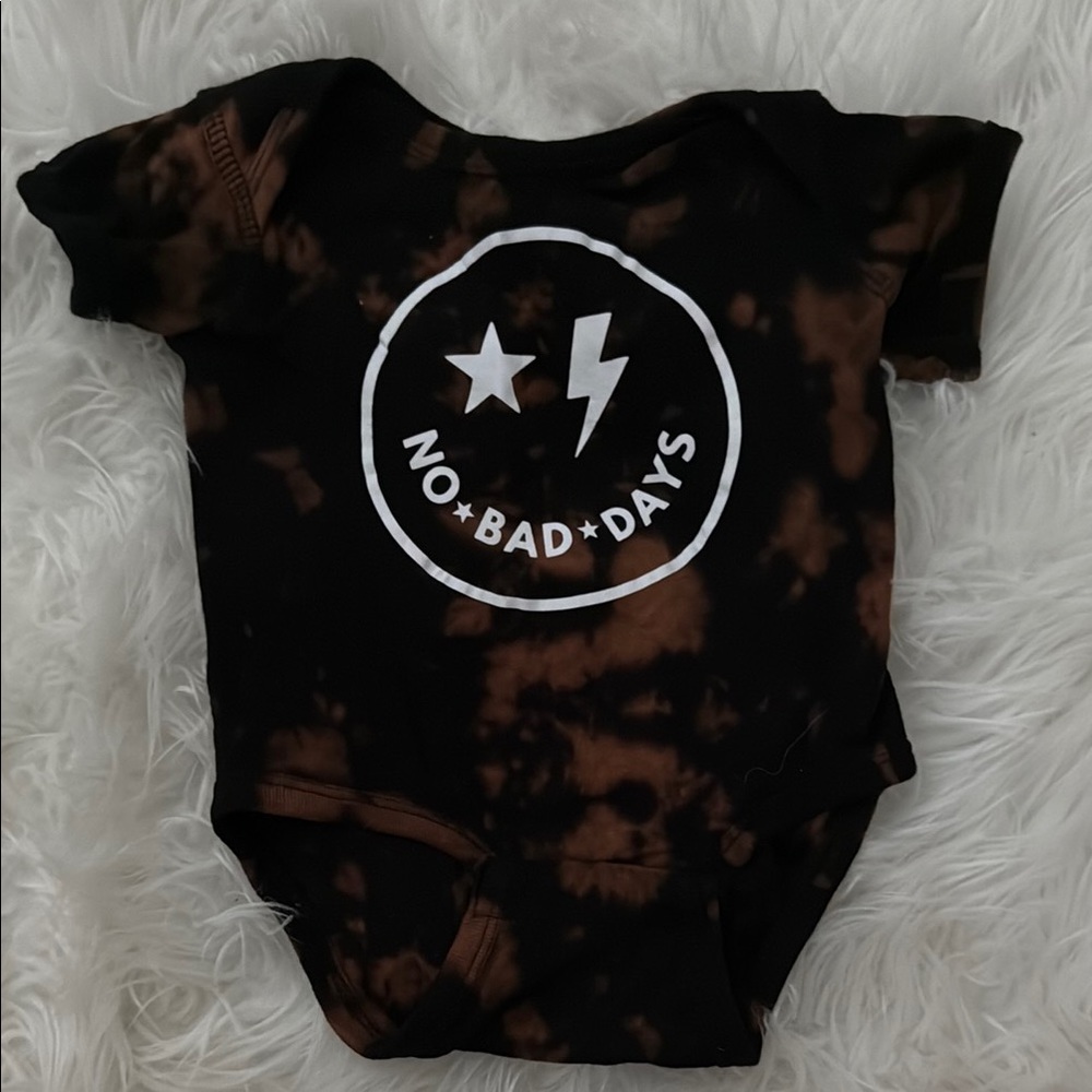 No Bad Days Kids One Piece - Black and Brown